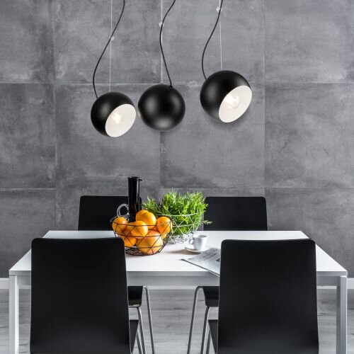 Hängeleuchte Wohnzimmer Modern Schwarz Weiß 3-flmg
