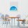 Pendelleuchte Glas Rund Blau Kind Junge farbenfroh