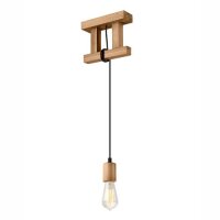 Wohnzimmer H&auml;ngelampe Holzleuchte Esszimmer Modern