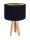 Tischleuchte Blau Dunkelblau Gold Holz 46cm Retro