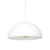 Weiße Pendelleuchte Esstisch Glas Wohnzimmer