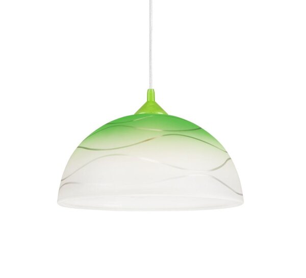 Hängeleuchte ADANIA Grün Retro rund Wohnzimmer