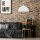 Pendelleuchte Grau Retro rund Esstisch Glas Lampe