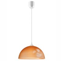 Esszimmer Pendelleuchte Retro Glas Braun rund