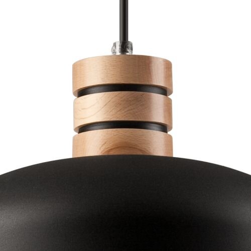 Hängelampe Pendelleuchte Esszimmerlampe Schwarz Holz