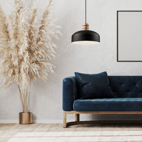 Hängelampe Pendelleuchte Esszimmerlampe Schwarz Holz