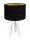 Tischlampe Dreibein Holz Schwarz Gold rund Retro