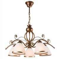 Hängeleuchte Shabby Braun antik Metall 5-flammig