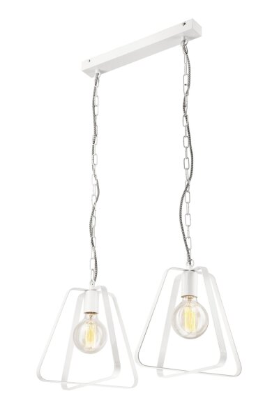 Hängelampe Pendelleuchte Weiß Metall Modern Design