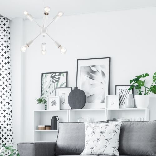 Stylische Hängeleuchte ANETHA Weiß Modern Esstisch