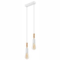 Moderne Pendelleuchte Esstisch Weiß Holz Lampe