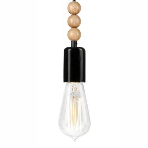 Hängelampe Esstisch Schwarz Holz Wohnzimmer Licht