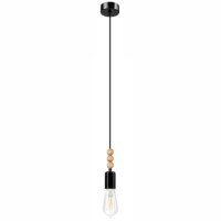 H&auml;ngelampe Esstisch Schwarz Holz Wohnzimmer Licht