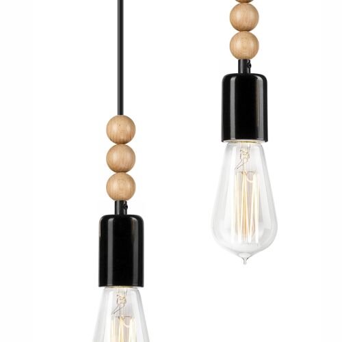 Pendelleuchte CHANIA Schwarz lang Esstisch Lampe