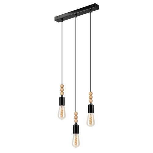 Hängelampe CHANIA Schwarz lang Esstisch Lampe