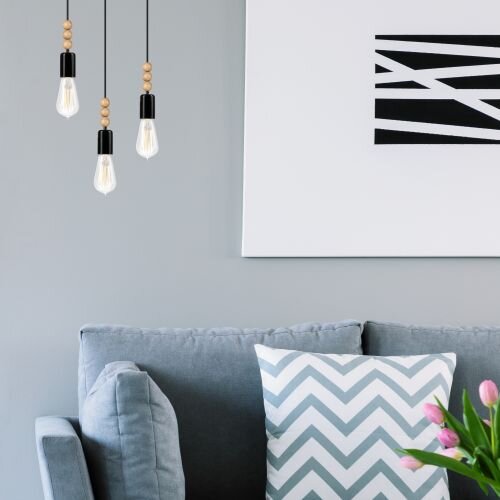 Hängelampe CHANIA Schwarz lang Esstisch Lampe