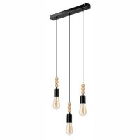 Hängelampe CHANIA Schwarz lang Esstisch Lampe