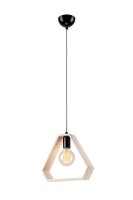 H&auml;ngeleuchte LIA Schwarz Holz Esszimmer Lampe