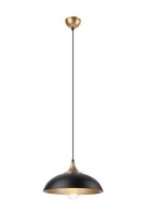 Pendelleuchte EIRELA in Schwarz Gold Retro