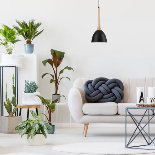 Wohnzimmer Hängelampe Schwarz rund Skandinavisch