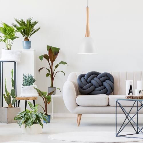 Stylische Pendelleuchte FAELLA Weiß rund Esstisch
