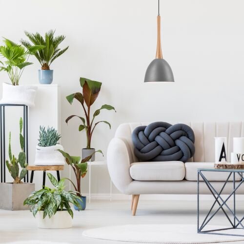 Esstisch Hängelampe Silber Holz Wohnzimmer Leuchte