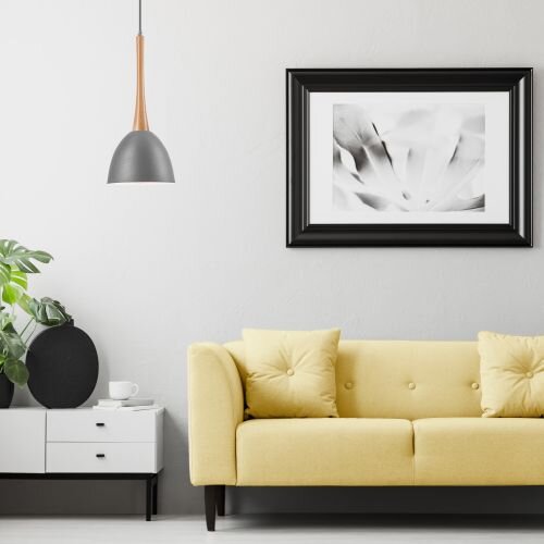 Esstisch Hängelampe Silber Holz Wohnzimmer Leuchte