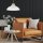 Lampe Esstisch Hängelampe Weiß Holz Retro rund