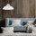 Lampe Esstisch Hängelampe Weiß Holz Retro rund