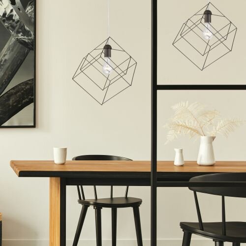 Eckige Hängeleuchte AGATRIA Anthrazit Design Lampe