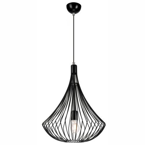 Design Pendelleuchte Schwarz Metall Hängelampe