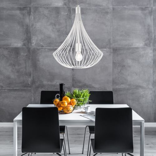 Hängeleuchte Weiß Metall rund Modern Design