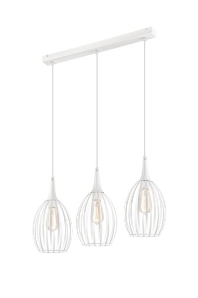 Pendelleuchte Esstisch Weiß Metall 3-flmg Modern