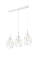 Pendelleuchte Esstisch Weiß Metall 3-flmg Modern