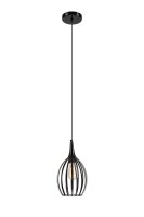 Schwarze Pendelleuchte Metall rund Modern Esstisch