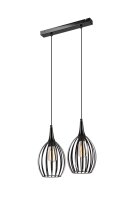 Schwarze H&auml;ngelampe Metall Modern Esstisch Leuchte