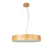 Hängelampe Holz Eiche Glas 3-flmg Ø47cm...