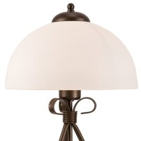 Tischlampe Braun Metall rund Rustikal Leuchte