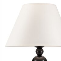 Schwarze Tischlampe Stoff H:38cm Landhaus MADISYN