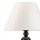 Schwarze Tischlampe Stoff H:38cm Landhaus MADISYN