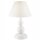 Tischlampe MADISYN Weiß Stoff H:38cm rund Landhaus