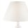 Tischlampe MADISYN Weiß Stoff H:38cm rund Landhaus