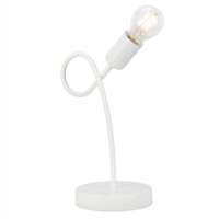 Tischlampe Metall Beleuchtung Wei&szlig; Modern H:32cm