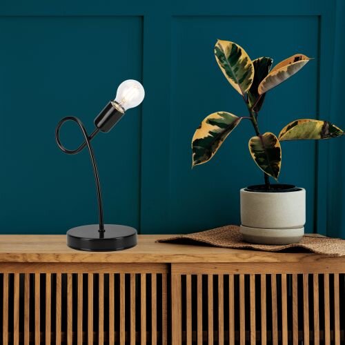 Tischleuchte MADALYNN Schwarz Modern H:32cm Metall
