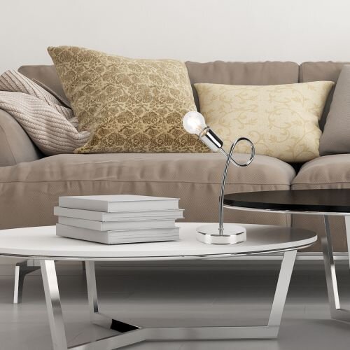Tischlampe MADALYNN Chrom Modern H:32cm Metall