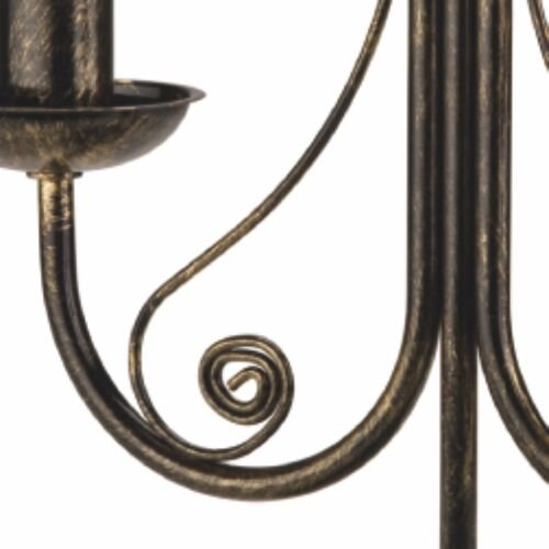 Tischlampe Metall Schwarz Rustikal H:36cm Antik