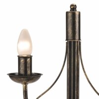 Tischlampe Metall Schwarz Rustikal H:36cm Antik