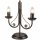 Tischlampe Metall Schwarz Rustikal H:36cm Antik