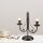 Tischlampe Metall Schwarz Rustikal H:36cm Antik