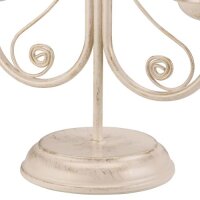Tischlampe Shabby Weiß Metall H:36cm Rustikal